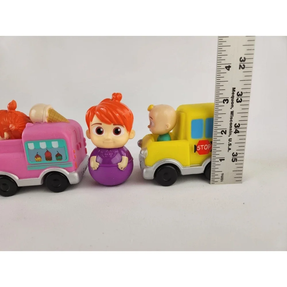 Cocomelon Toy Cars JJ School Bus TomTom YoYo Ice Cream Truck from Cartoon Dvd TV